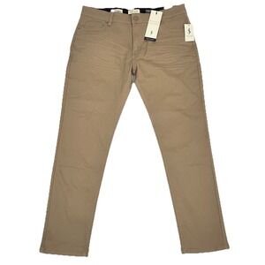 Scott James Khaki Pants Jeans stretch Mens size 36x30 Slim Fit 5 Pocket Classic